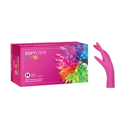 Γάντια νιτριλίου Soft Care Vivid Φούξια XLarge (100 τεμ)