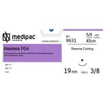 Ράμμα κόπτουσα ανάστροφη 3/8 κύκλου 19mm 5/0 45cm ιώδες