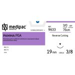 Ράμμα κόπτουσα ανάστροφη 3/8 κύκλου 19mm 3/0 75cm ιώδες