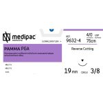 Ράμμα κόπτουσα ανάστροφη 3/8 κύκλου 19mm 4/0 75cm ιώδες