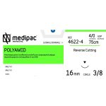 Ράμμα κόπτουσα ανάστροφη 3/8 κύκλου 16mm 4/0 75cm μπλε