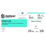 Ράμμα κόπτουσα ανάστροφη 3/8 κύκλου 19mm 6/0 45cm μπλε