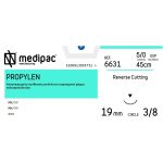 Ράμμα κόπτουσα ανάστροφη 3/8 κύκλου 19mm 5/0 45cm μπλε