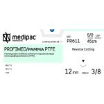 Ράμμα κόπτουσα ανάστροφη 3/8 κύκλου 12mm 5/0 45cm άχρωμο