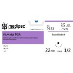 Ράμμα στρογγυλό 1/2 κύκλου 22mm 3/0 75cm ιώδες