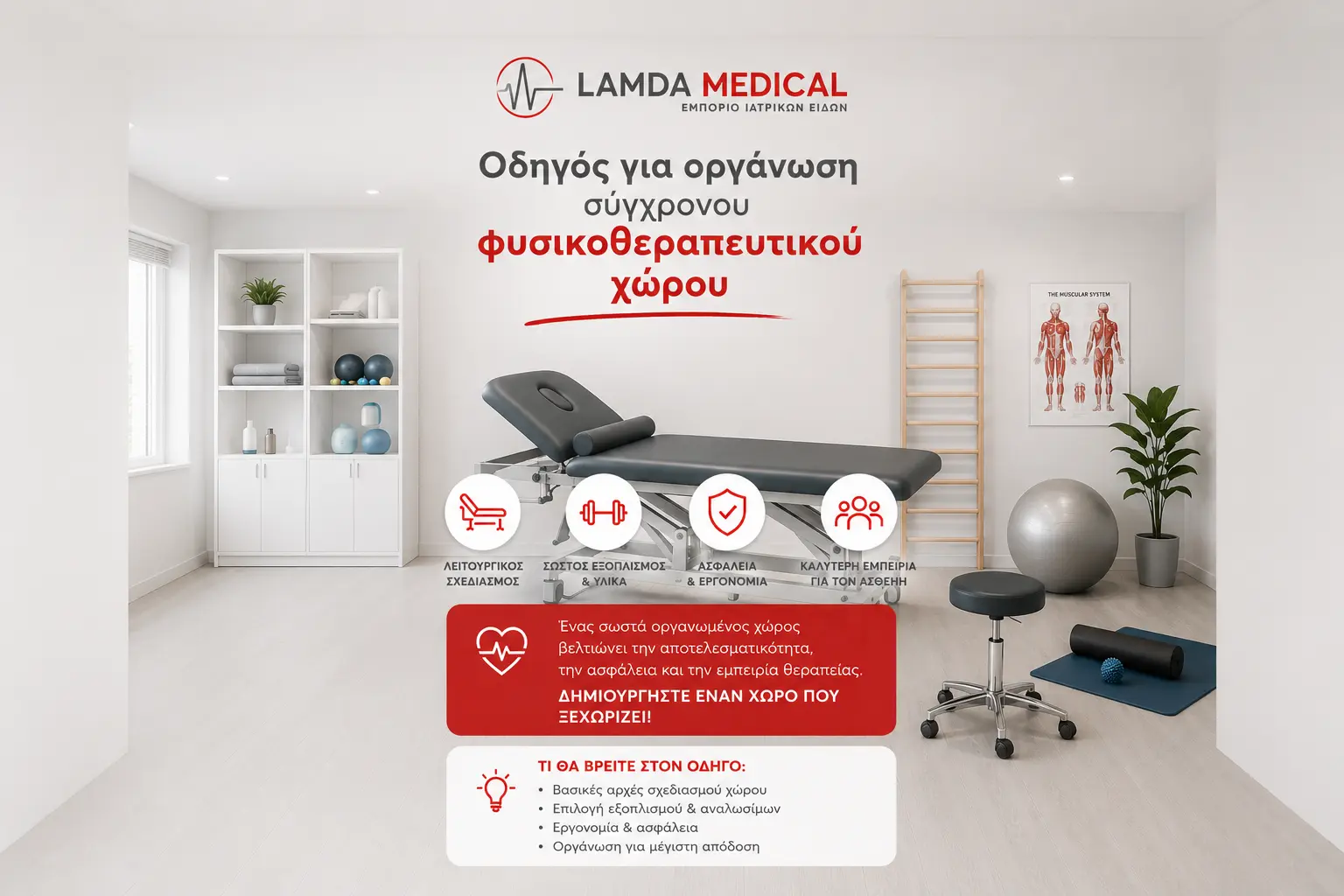 Οδηγός για οργάνωση σύγχρονου φυσικοθεραπευτικού χώρου