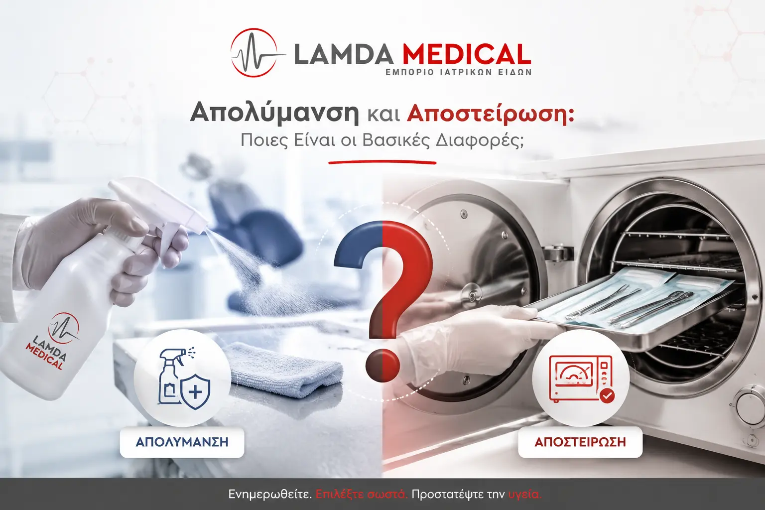 Απολύμανση και Αποστείρωση: Ποιες Είναι οι Βασικές Διαφορές;